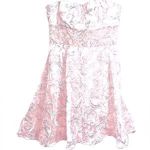 SHO ByTadashi Shoji Strapless Lace Overlay Party Dress Fit & Flare Pink Sz 8 NWT